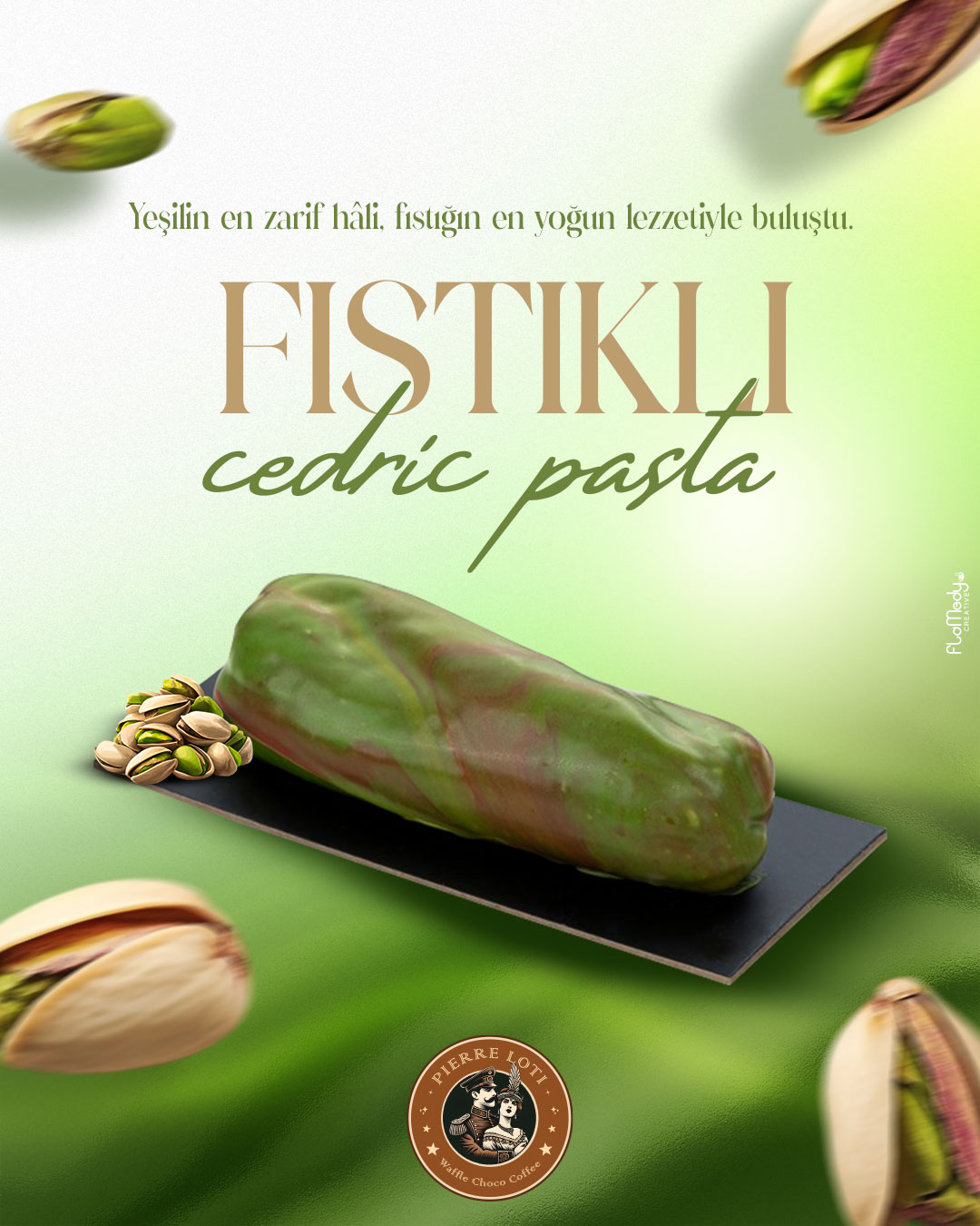 Fıstıklı Cedric pasta sosyal medya çalışması