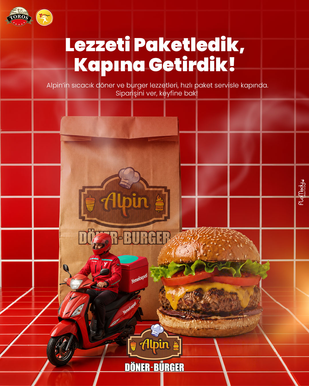 Lezzeti paketledik kapına getirdik sosyal medya çalışması